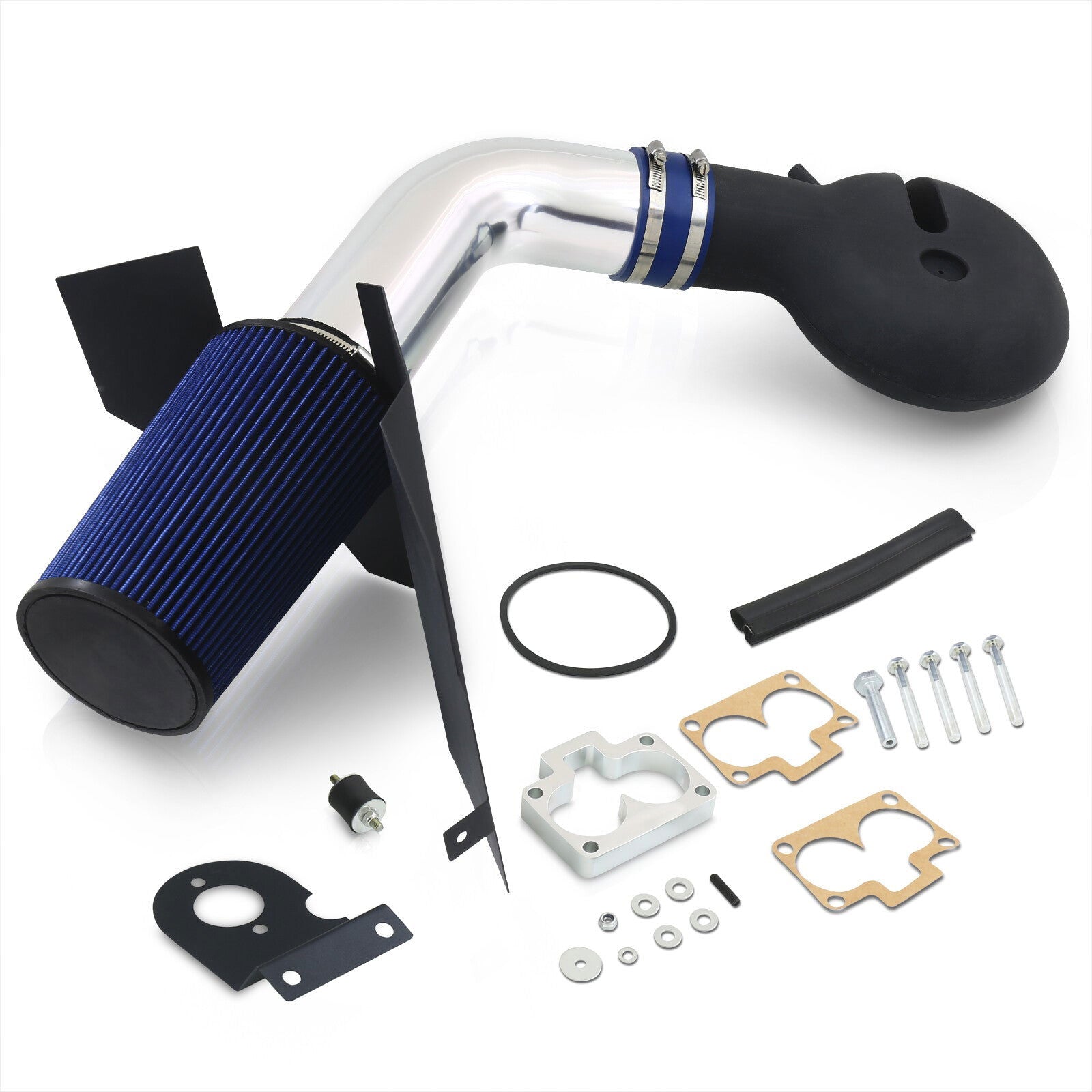 Dodge Durango 1997-1999 / Dakota 1998-2003 5.2L 5.9L V8 Cold Air Intake Polished + Heat Shield - Parts Agent