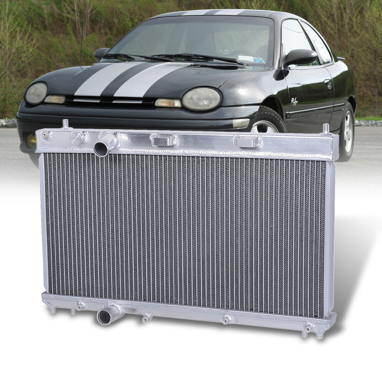 Dodge Neon 1995-1999 / Plymouth 1995-1999 Manual Transmission Aluminum Radiator - Parts Agent