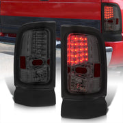 Dodge Ram 1500 1994-2001 / 2500 3500 1994-2002 LED Tail Lights Chrome Housing Smoke Len - Parts Agent
