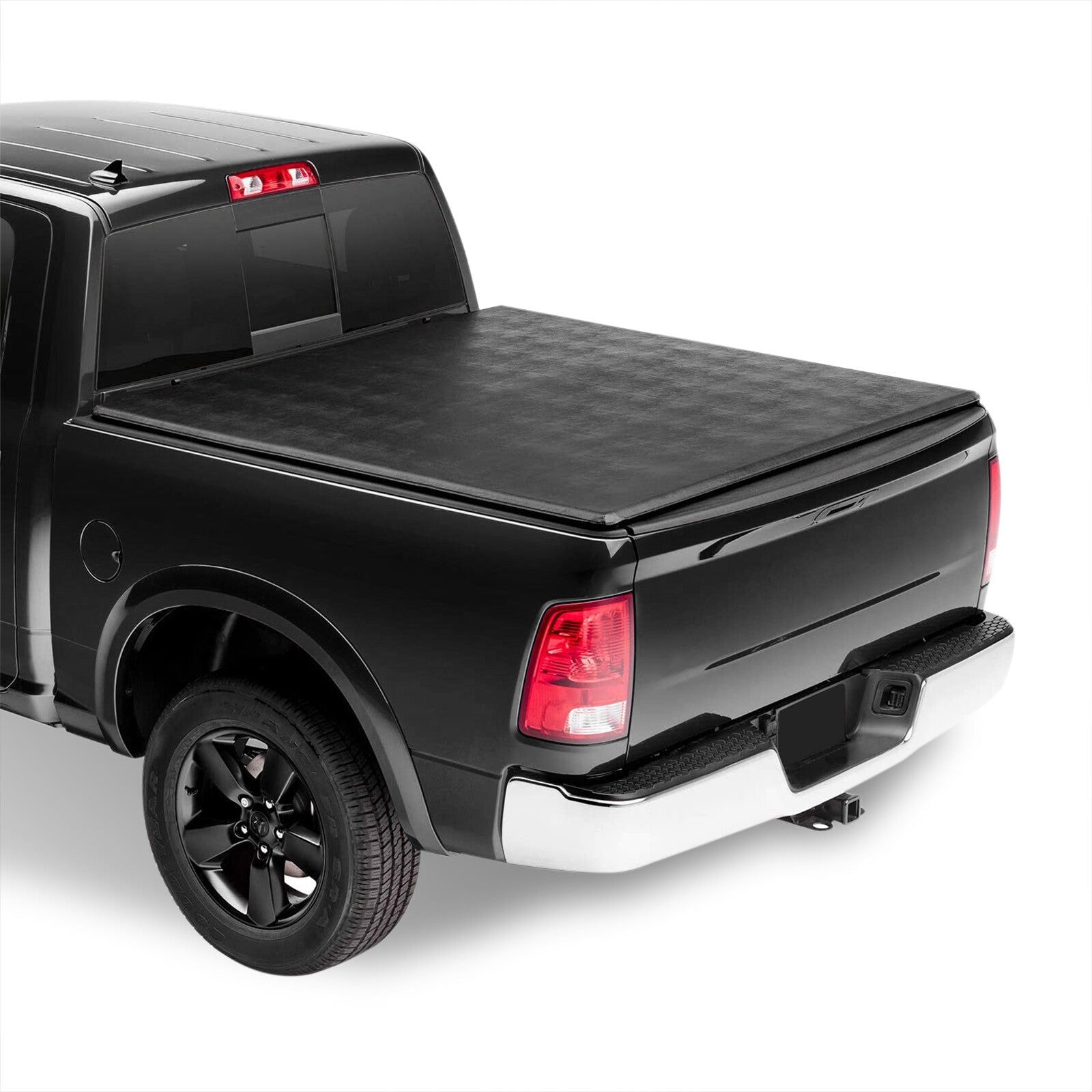 Dodge Ram 1500 2002-2018 / RAM 1500 Classic 2019-2022 / Dodge Ram 2500 3500 2003-2022 8FT Soft 4 Fold Truck Tonneau Bed Cover (Long Bed 8´ without Ram Box) - Parts Agent