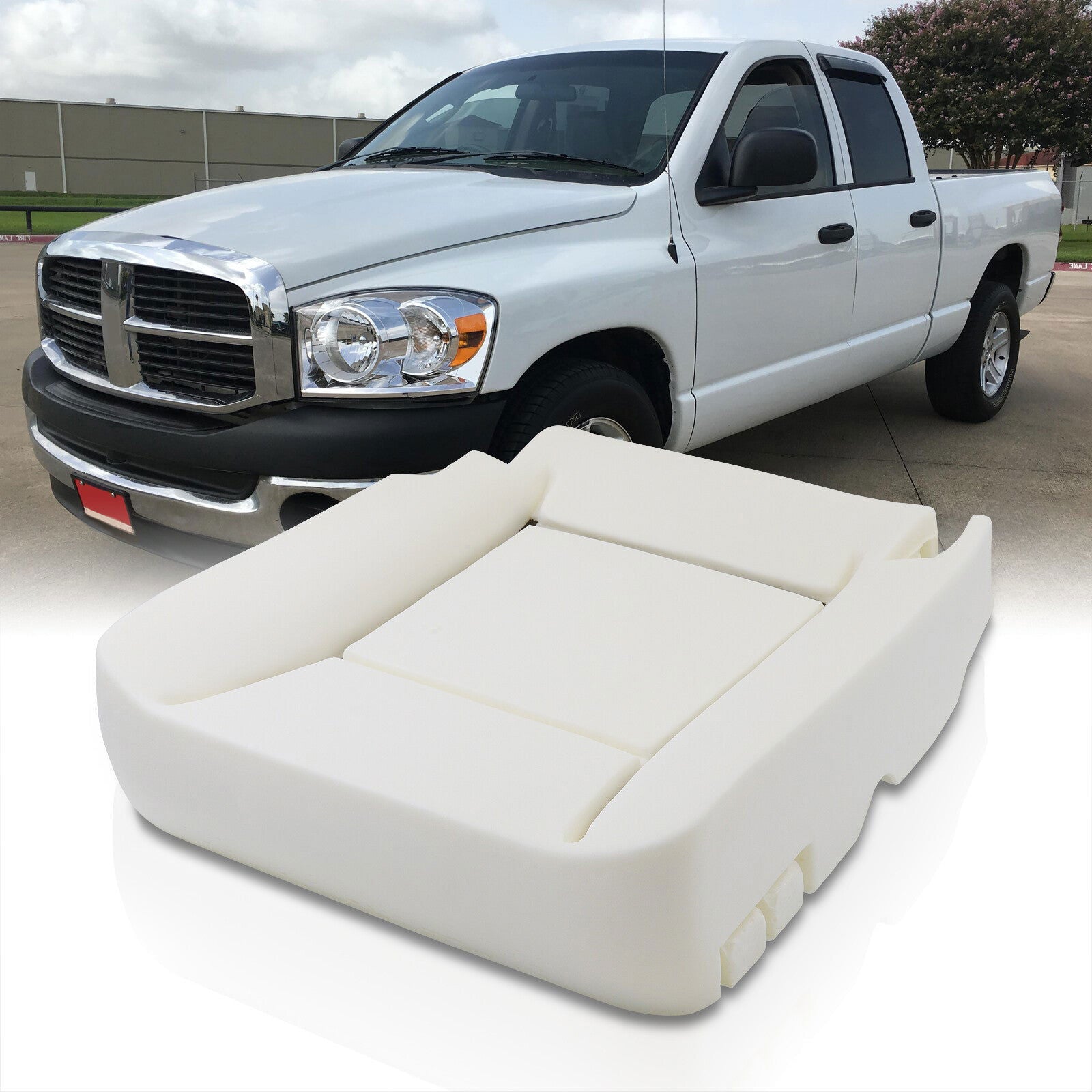 Dodge Ram 1500 2006-2008 / 2500 3500 2006-2009 Front Driver Seat Bottom Replacement Foam Cushion Pad - Parts Agent