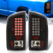 Dodge Ram 1500 2007-2008 / 2500 3500 2007-2009 LED Tail Lights Black Housing Clear Len - Parts Agent