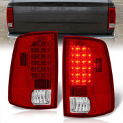 Dodge Ram 1500 2009-2018 / 2500 3500 2010-2018 LED Tail Lights Chrome Housing Red Len (Excluding OEM LED Models) - Parts Agent