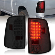 Dodge Ram 1500 2009-2018 / 2500 3500 2010-2018 LED Tail Lights Chrome Housing Smoke Len (Excluding OEM LED Models) - Parts Agent