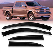 Dodge Ram 1500 2009-2018 / Classic 1500 2019-2023 Quad & Extended Cab 4 Door Tape On Window Visors - Parts Agent