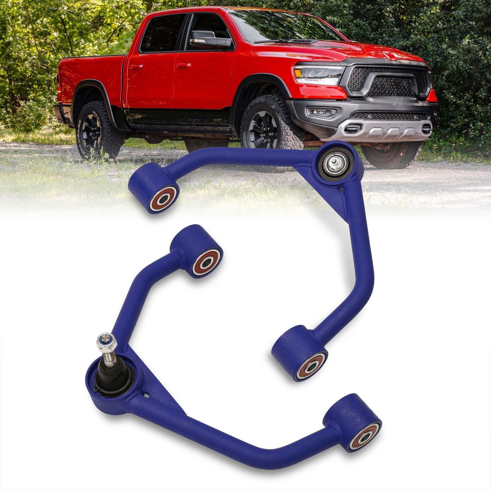 Dodge Ram 1500 2019-2022 2-4" Lift Front Upper Tubular Control Arms Blue - Parts Agent