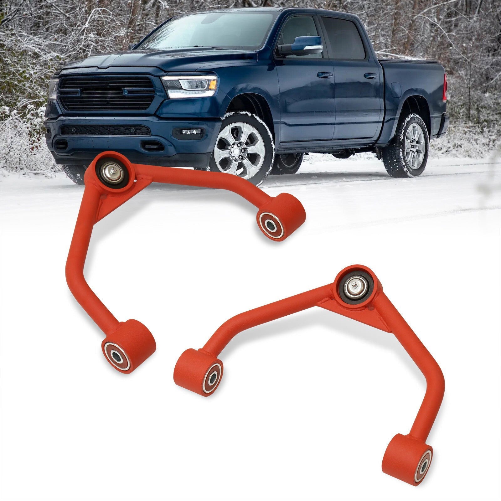 Dodge Ram 1500 2019-2022 2-4" Lift Front Upper Tubular Control Arms Red - Parts Agent