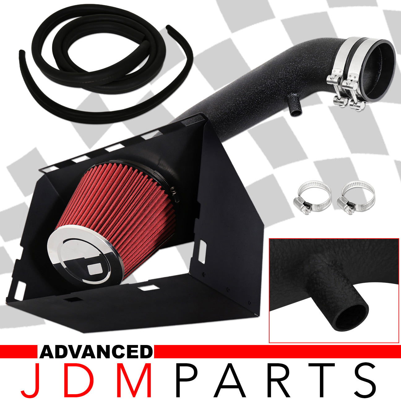 Dodge Ram 1500 2500 2009-2018 / Ram 3500 2013-2018 / RAM 1500 Classic 2019 5.7L V8 Cold Air Intake Black + Heat Shield - Parts Agent
