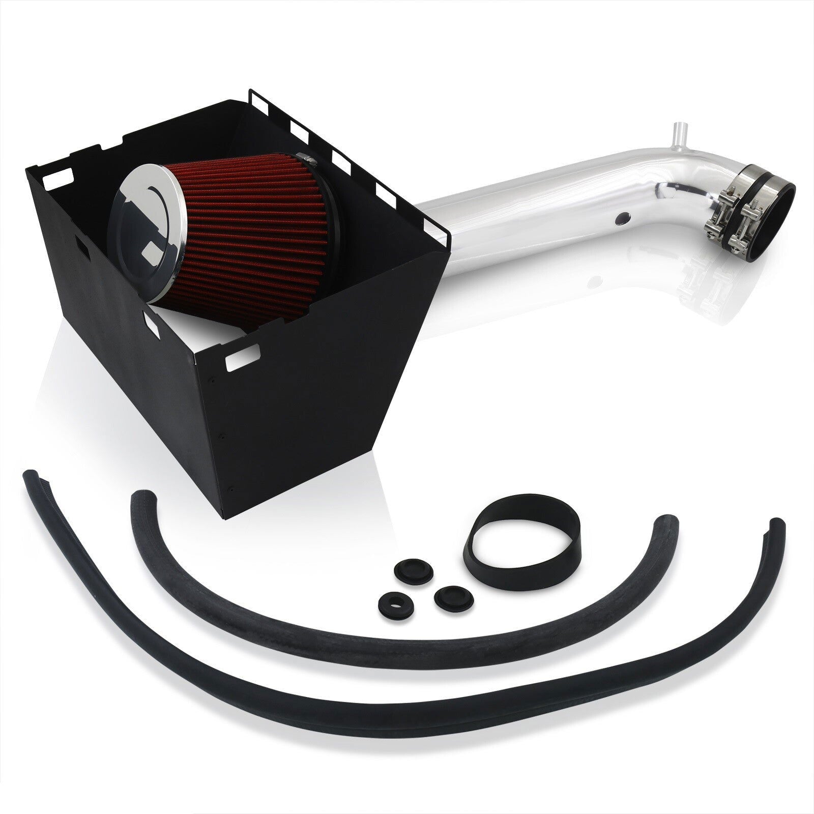 Dodge Ram 1500 2500 3500 4.7L 5.7L V8 2002-2008 Cold Air Intake Polished + Heat Shield - Parts Agent