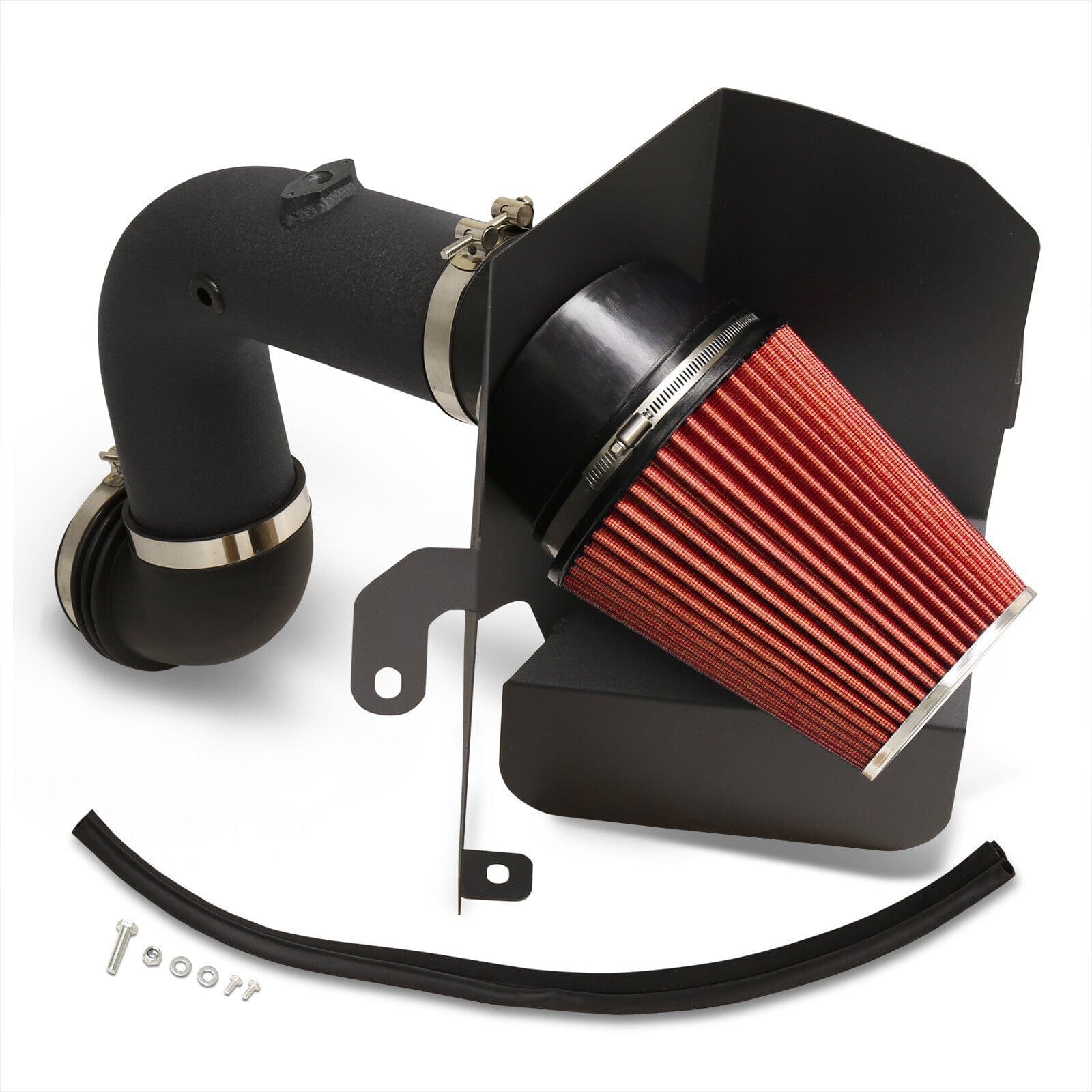 Dodge Ram 2500 3500 5.9L 2003-2007 Cold Air Intake Black + Heat Shield - Parts Agent