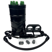Dual External Fuel Surge Tank 1.5L Canister 6AN Supports 1500HP For Bosch 044 - Parts Agent