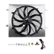 Electric Fan Relay Aluminum Shroud FOR 87-06 Jeep Wrangler YJ TJ 2.4L 2.5L 4.0L - Parts Agent