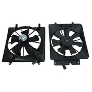 FOR 02-06 Honda CR-V CRV Radiator & AC Condenser Cooling Fan Assembly Pair Black - Parts Agent