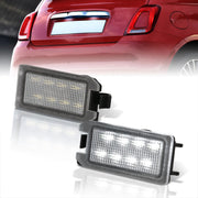 Fiat 500 2013-2020 / Dodge Viper 2015-2017 / Jeep Grand Cherokee 2014-2022 / Maserati Levante 2017-2022 White SMD LED License Plate Lights Clear Len - Parts Agent