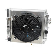 Fit 94-00 EG/EH/EJ/EM/DC MT 2-Row Aluminum Core Racing Radiator & 12V Fan Shroud - Parts Agent