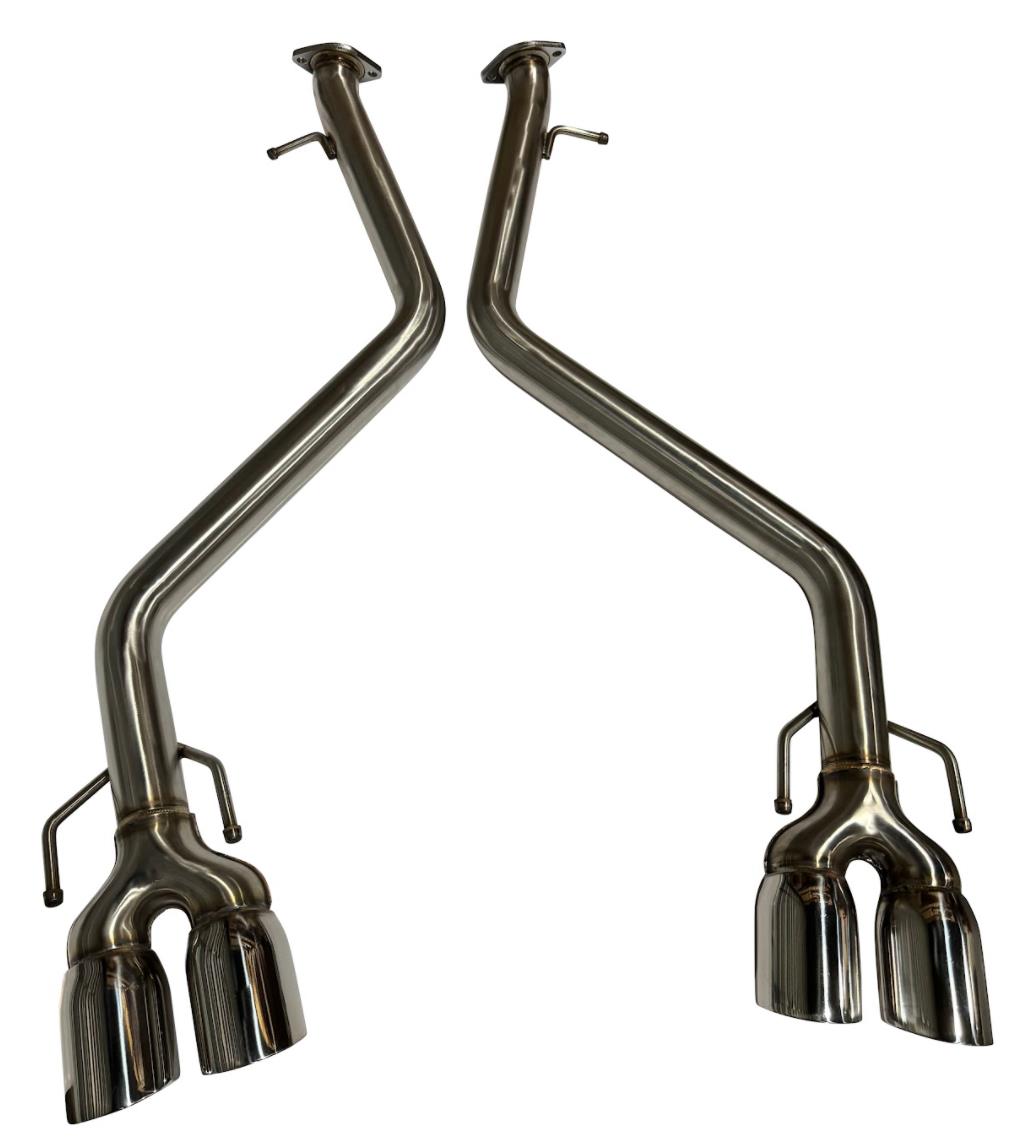 For 17-20 Lexus IS200t IS300 IS350 Muffler Delete Axle Back Quad Tips Exhaust - Parts Agent