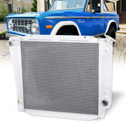 Ford Bronco 302 5.0L V8 1966-1977 Manual Transmission Aluminum Radiator - Parts Agent