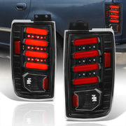 Ford Expedition 1997-2002 LED Bar Tail Lights Black Housing Clear Len Red Tube - Parts Agent