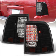 Ford Explorer 2002-2005 LED Tail Lights Black Housing Clear Len - Parts Agent