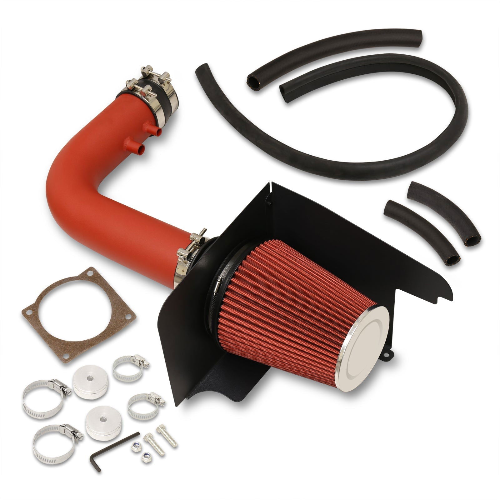 Ford F150 1997-2003 / F250 1997-1998 / Expedition 1997-2003 / Lincoln Navigator 1998-1999 4.6L 5.4L V8 Cold Air Intake Red + Heat Shield - Parts Agent