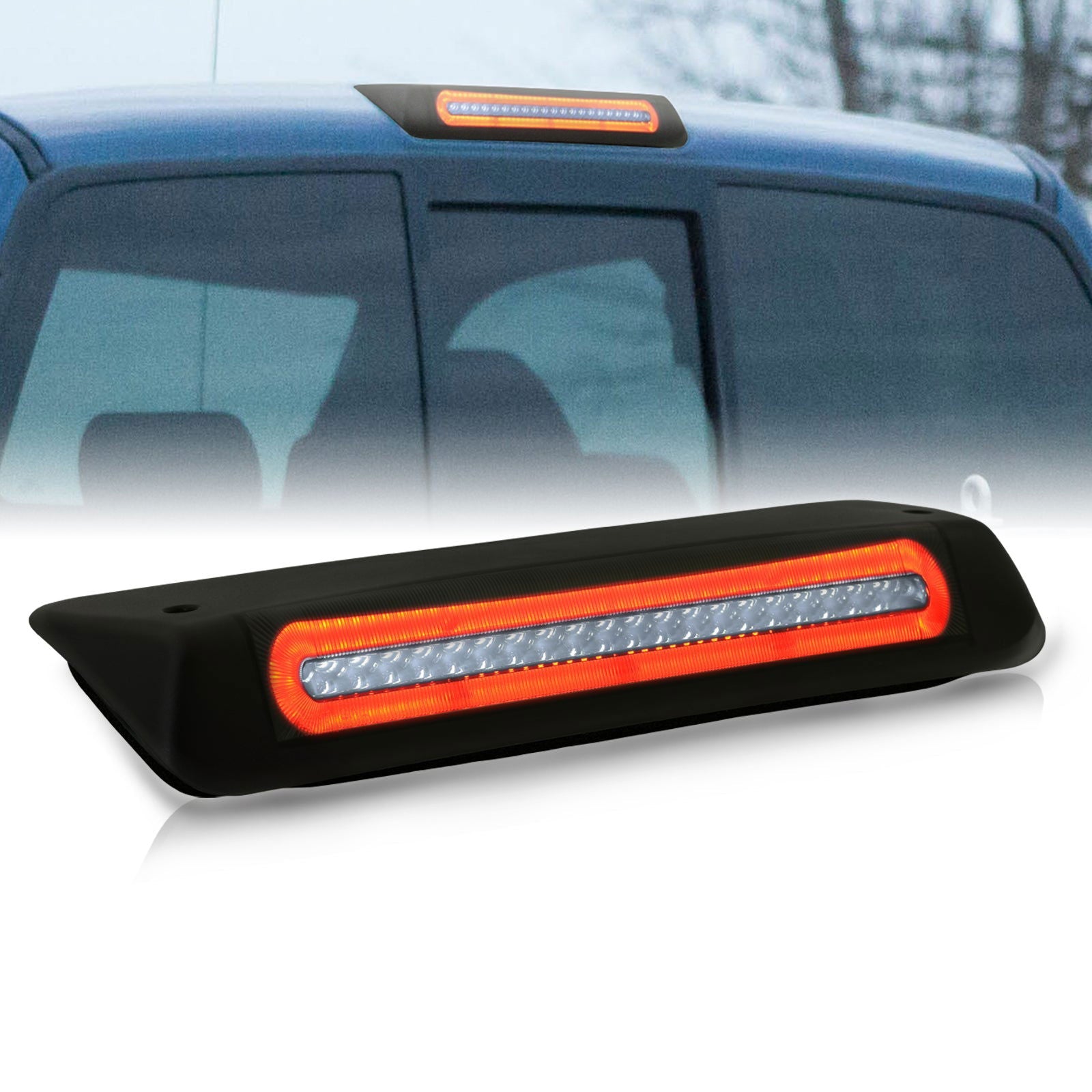Ford F150 2004-2008 / Lobo 2004-2008 / Explorer Sport Trac 2007-2010 / Lincoln Mark LT 2006-2008 LED Bar 3rd Brake Light Chrome Housing Smoke Len - Parts Agent