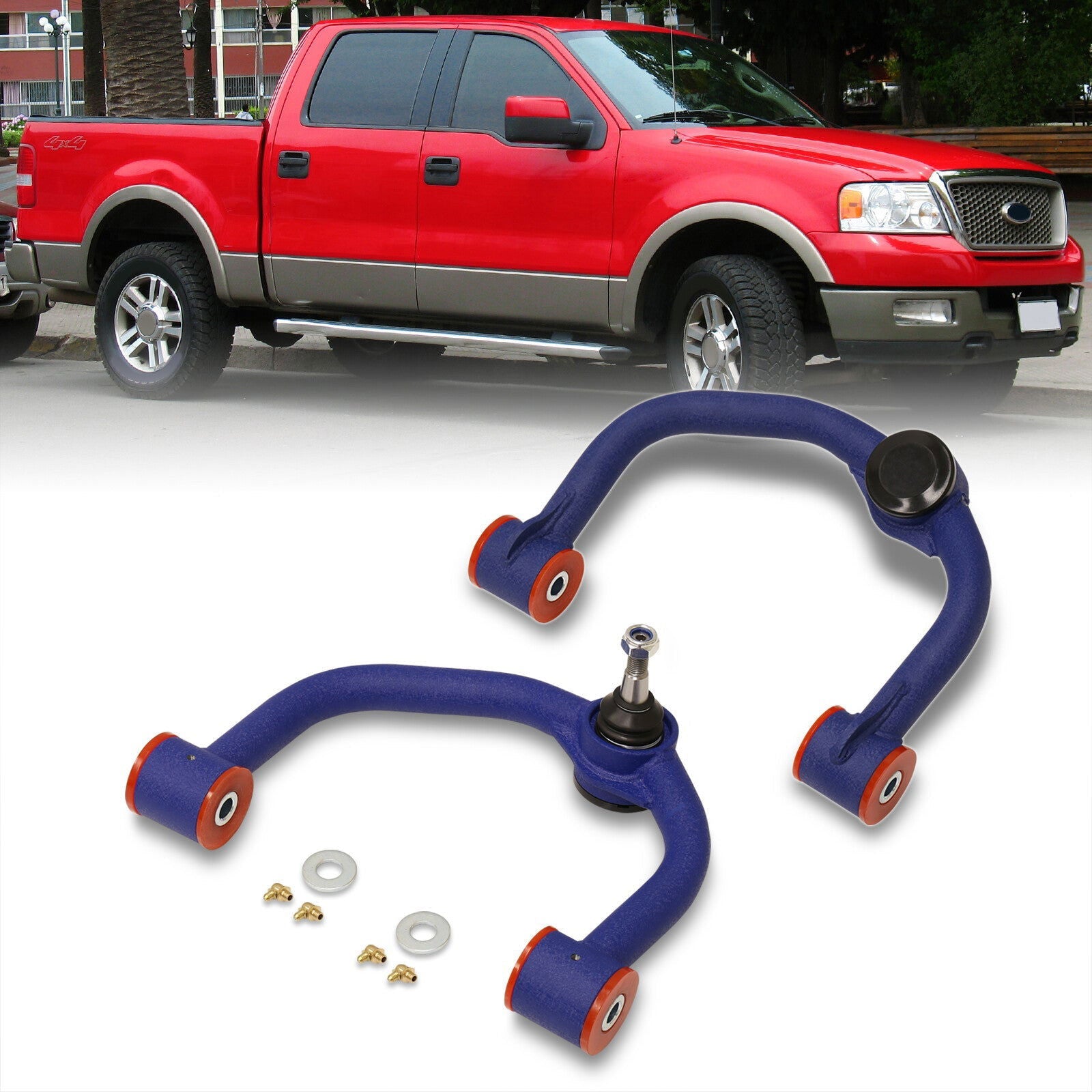 Ford F150 2004-2020 2-4" Lift Front Upper Tubular Control Arms Blue - Parts Agent