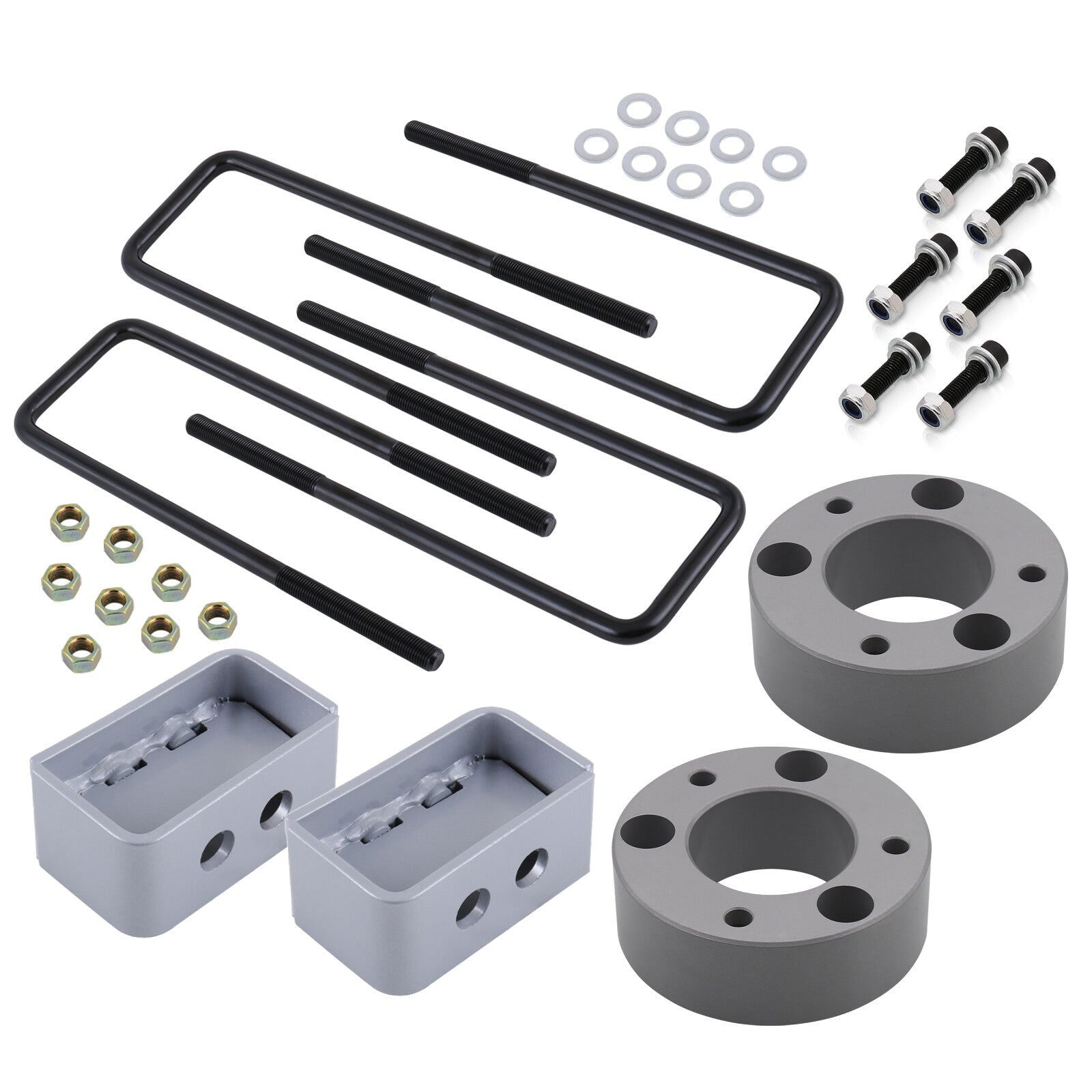 Ford F150 2004-2020 2.5" Front and 1.5" Rear Leveling Lift Kit Silver - Parts Agent