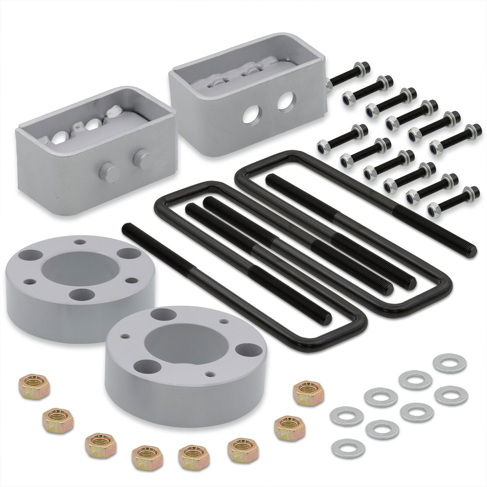 Ford F150 2004-2020 3" Front and 1" Rear Leveling Lift Kit Silver - Parts Agent