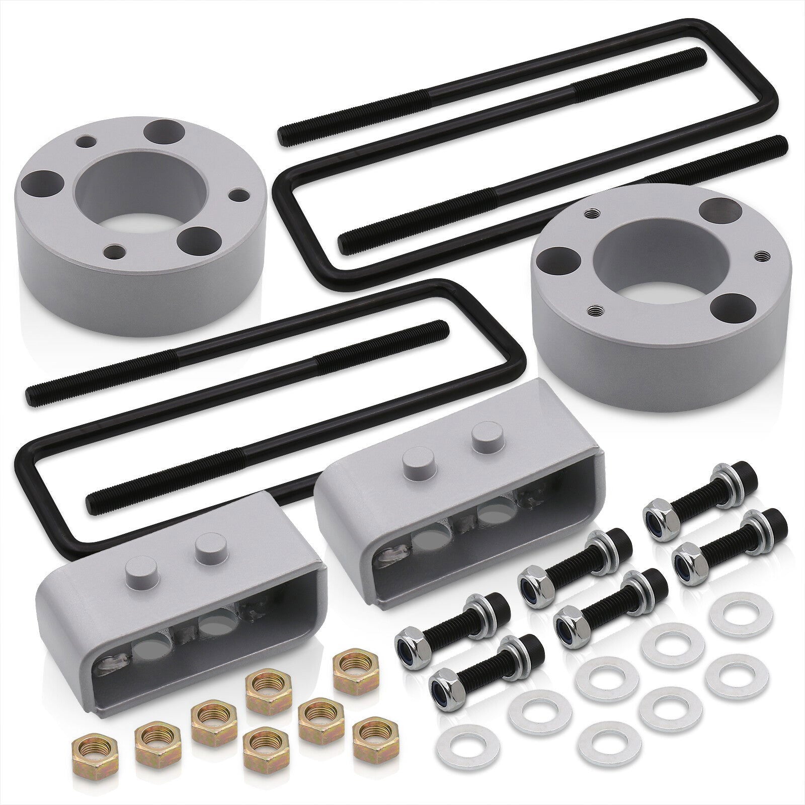 Ford F150 2004-2020 3" Front and 2" Rear Leveling Lift Kit Silver - Parts Agent