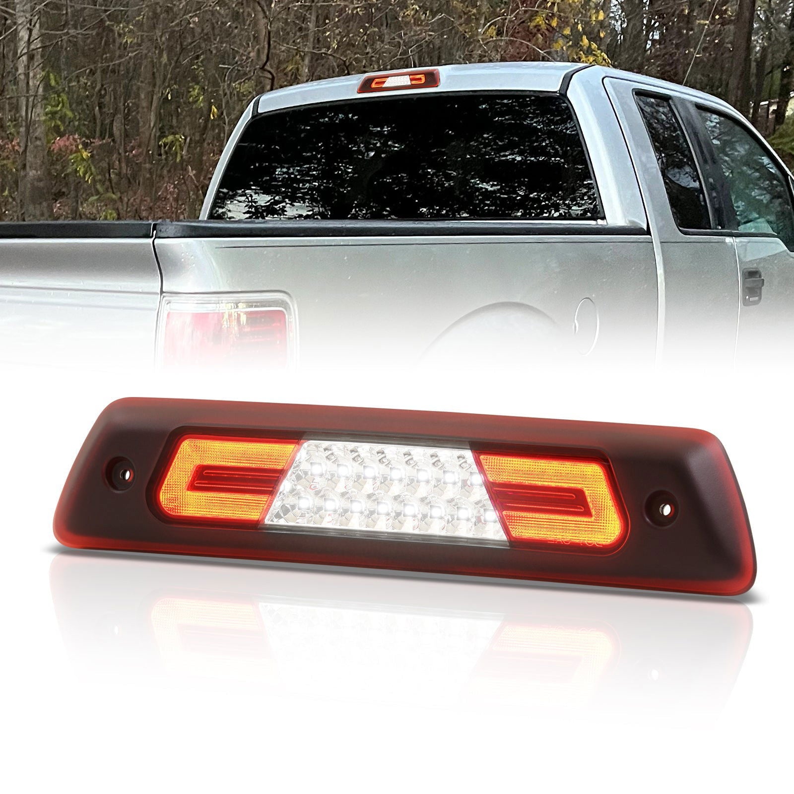 Ford F150 2009-2014 / Lincoln Mark LT 2010-2014 LED Bar 3rd Brake Light Chrome Housing Red Len (Excluding Raptor Models) - Parts Agent