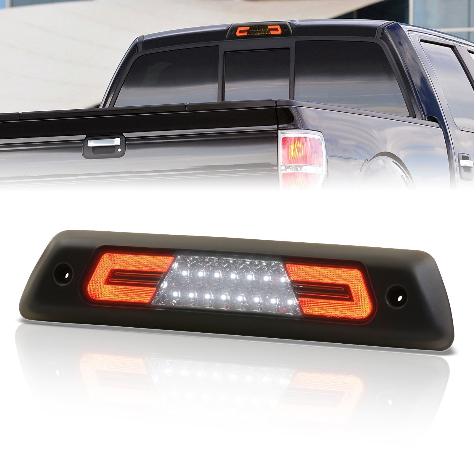 Ford F150 2009-2014 / Lincoln Mark LT 2010-2014 LED Bar 3rd Brake Light Chrome Housing Smoke Len (Excluding Raptor Models) - Parts Agent