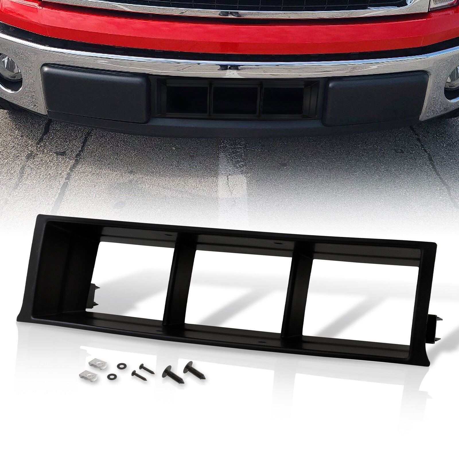 Ford F150 2009-2014 Front Lower Grille Insert Black - Parts Agent