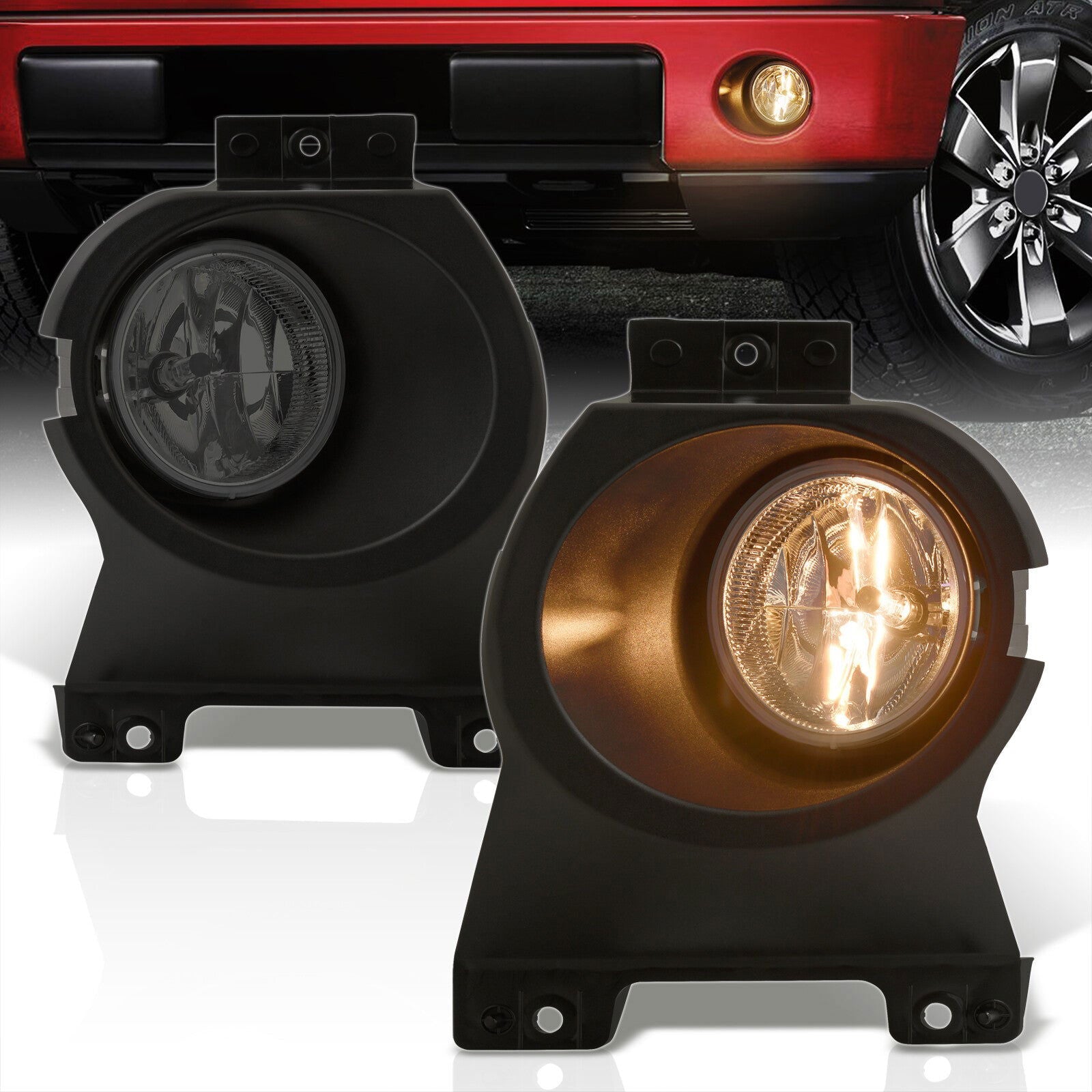 Ford F150 2011-2014 Front Fog Lights Smoked Len (Includes Switch & Wiring Harness) (Will Not Fit Raptor Models) - Parts Agent