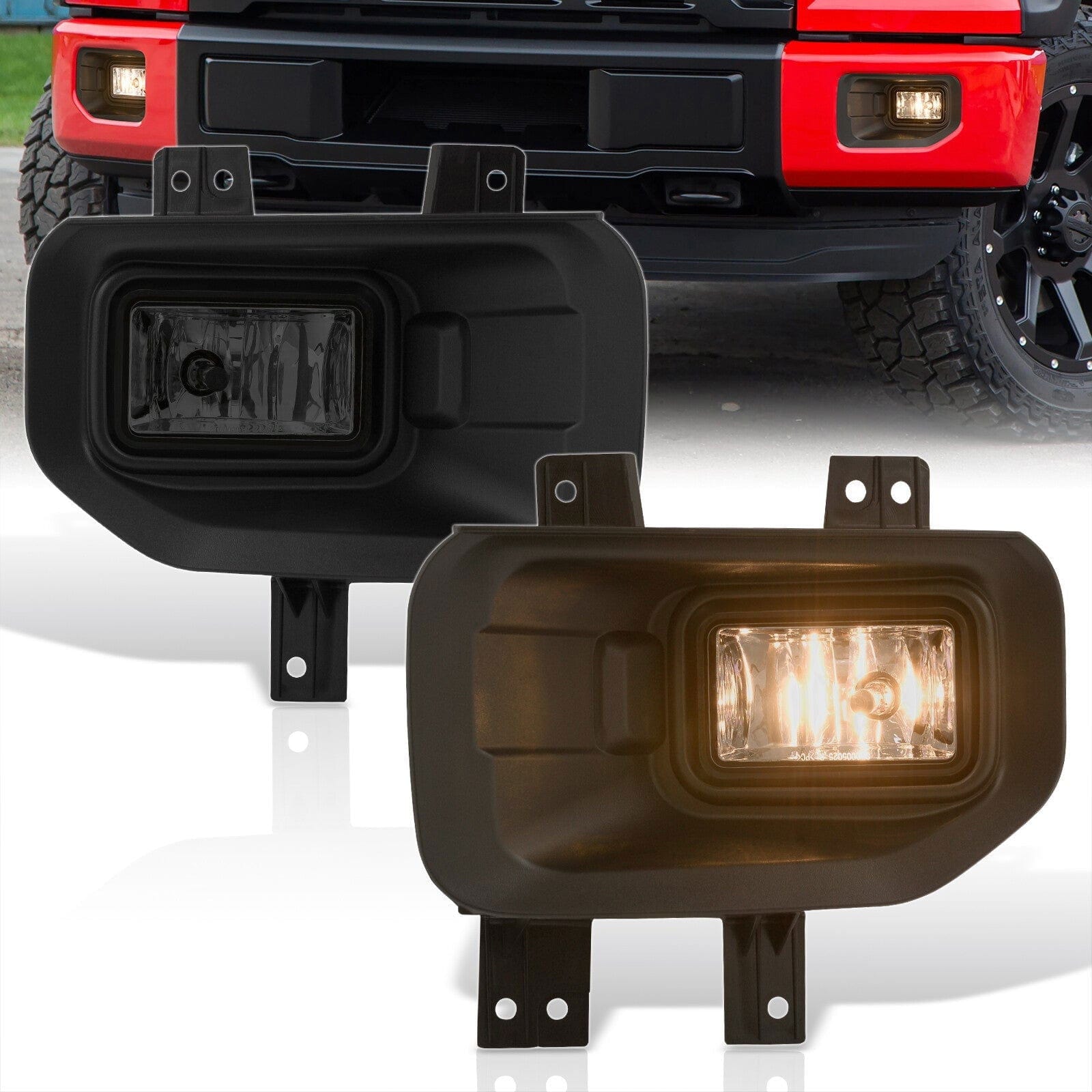 Ford F150 2015-2017 Front Fog Lights Smoked Len (Includes Switch & Wiring Harness) - Parts Agent