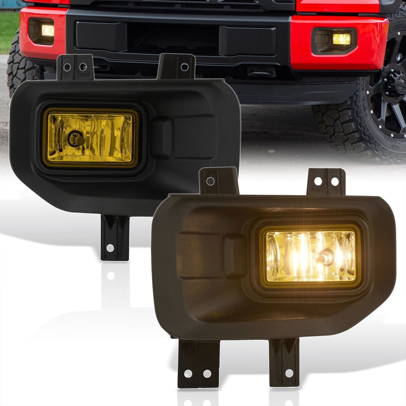 Ford F150 2015-2017 Front Fog Lights Yellow Len (Includes Switch & Wiring Harness) - Parts Agent