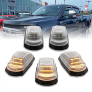 Ford F250 F350 F450 F550 Super Duty 2017-2022 5 Piece Front Amber LED Cab Roof Clearance Lights Clear Len - Parts Agent