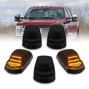 Ford F250 F350 F450 F550 Super Duty 2017-2022 5 Piece Front Amber LED Cab Roof Clearance Lights Smoke Len - Parts Agent