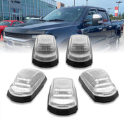 Ford F250 F350 F450 F550 Super Duty 2017-2022 5 Piece Front White LED Cab Roof Clearance Lights Clear Len - Parts Agent
