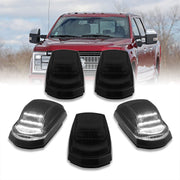 Ford F250 F350 F450 F550 Super Duty 2017-2022 5 Piece Front White LED Cab Roof Clearance Lights Smoke Len - Parts Agent