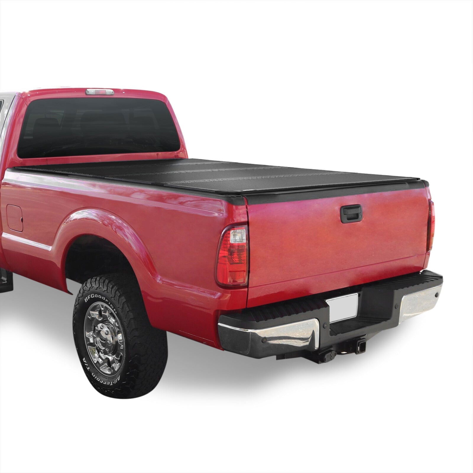 Ford F250 F350 F450 F550 Super Duty 8FT 1999-2016 Hard 4 Fold Truck Tonneau Bed Cover (Long Bed 8´) - Parts Agent