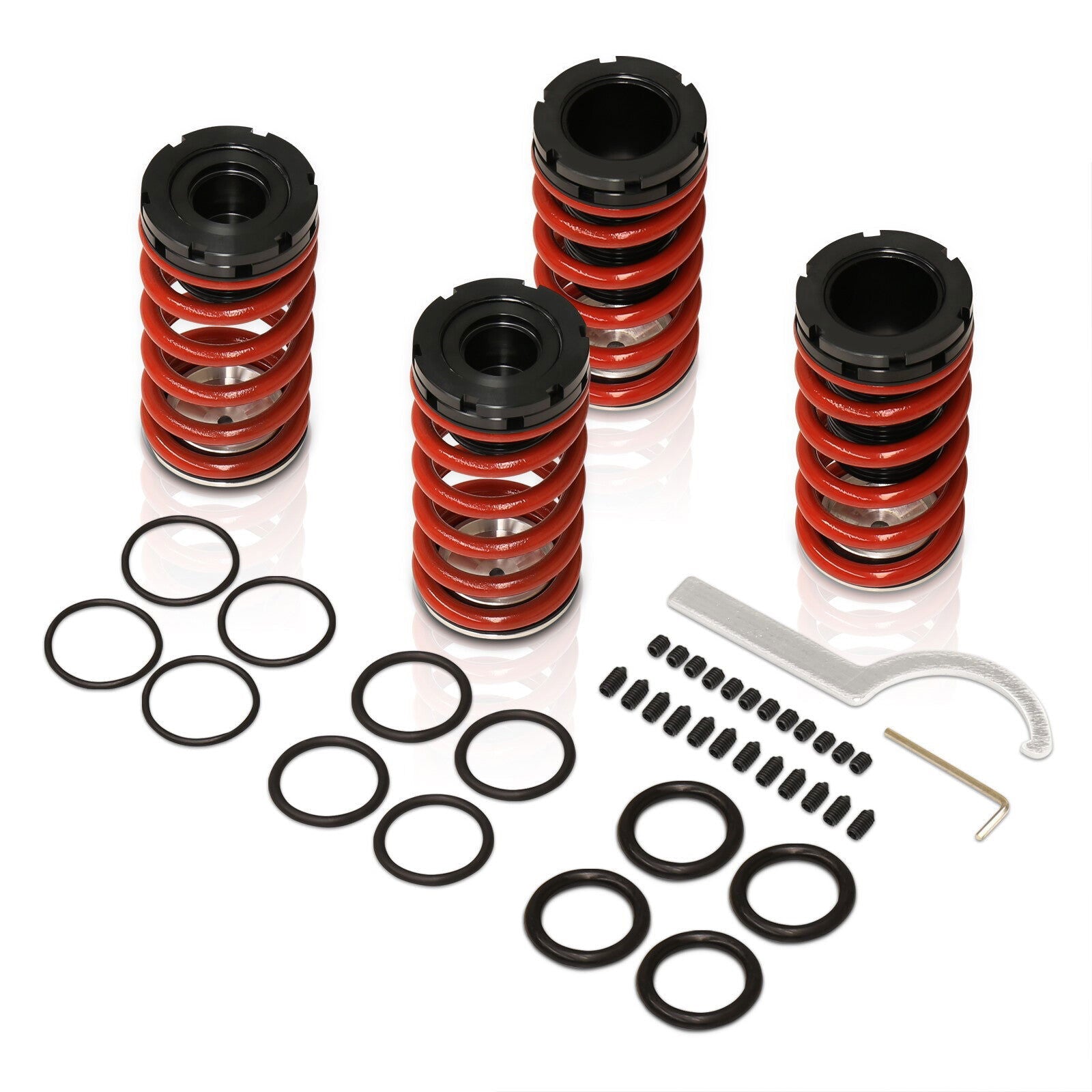 Ford Focus 2000-2005 Coilover Sleeves Kit Red - Parts Agent