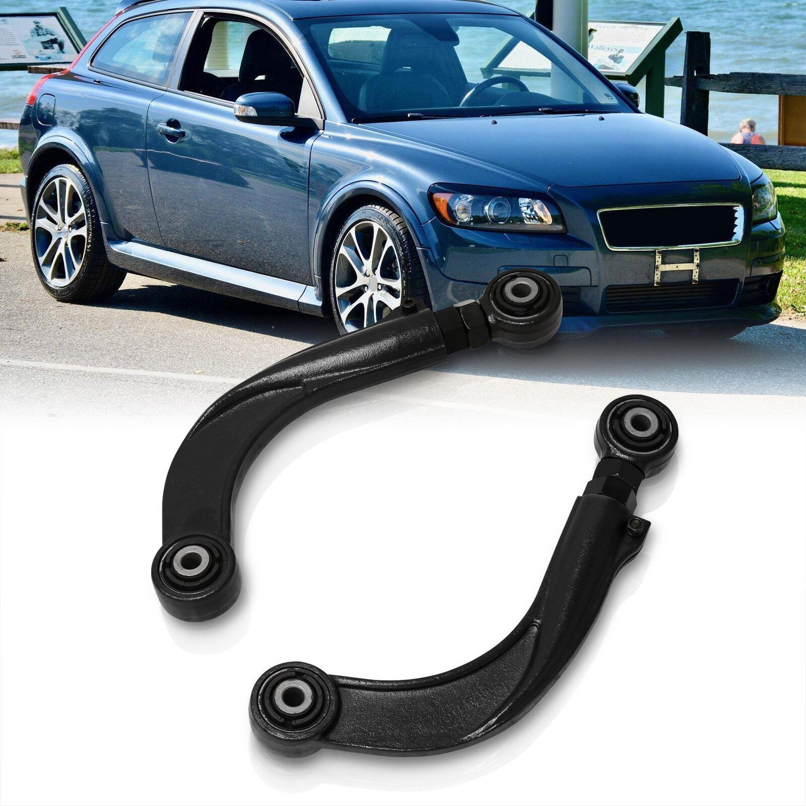 Ford Focus 2000-2018 / Mazda 3 2004-2013 / Mazda 5 2006-2017 Rear Control Arms Camber Kit Black - Parts Agent