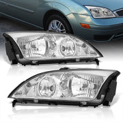 Ford Focus 2005-2007 Factory Style Headlights Chrome Housing Clear Len Clear Reflector - Parts Agent