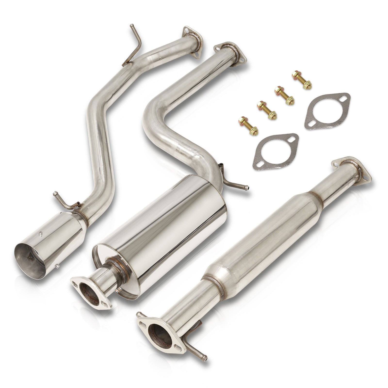 Ford Focus ZX3 ZX5 2000-2004 Stainless Steel Catback Exhaust System (Piping: 3.0" / 76mm | Tip: 4.0") - Parts Agent