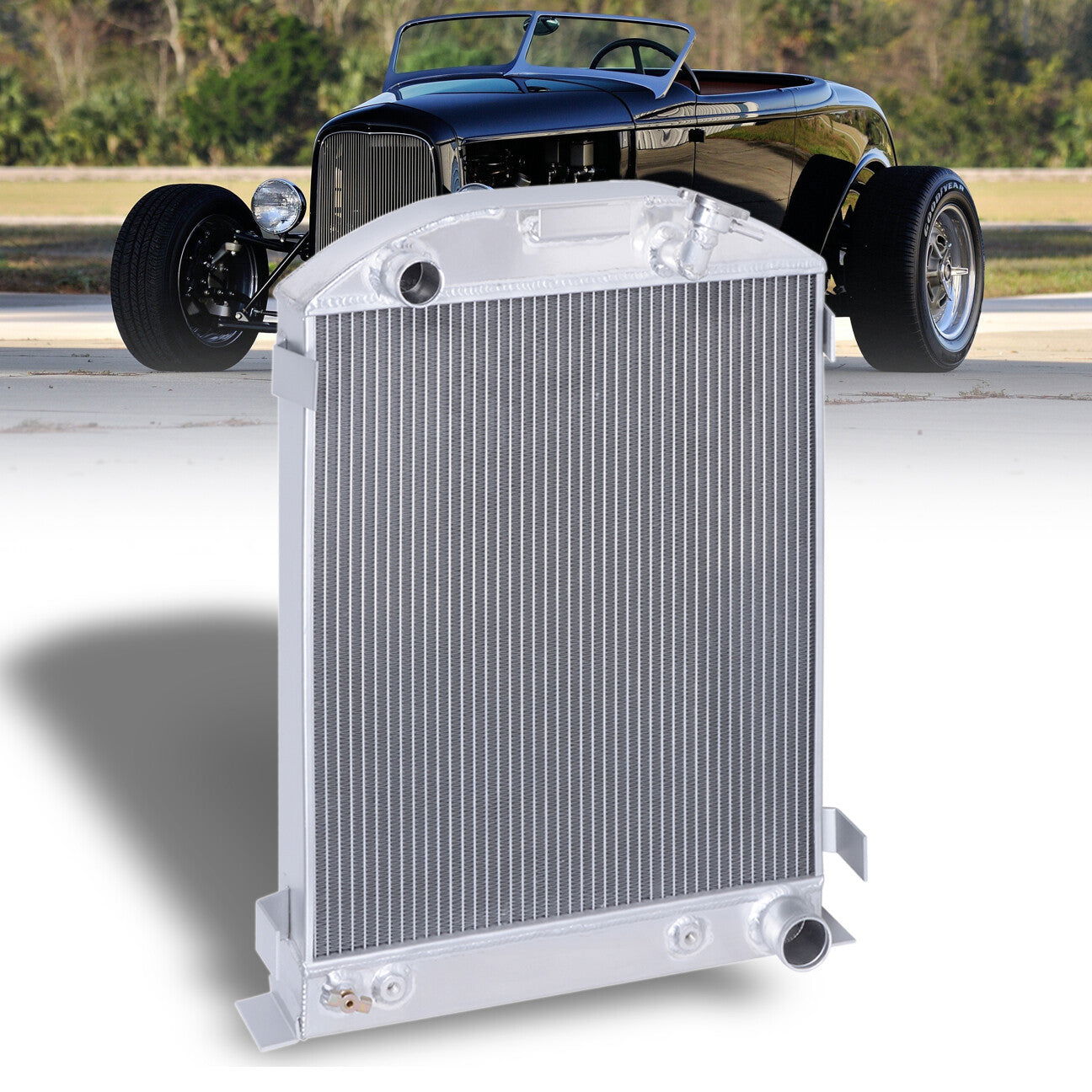 Ford Hi-Boy SBC 1932 Manual Transmission Aluminum Radiator - Parts Agent