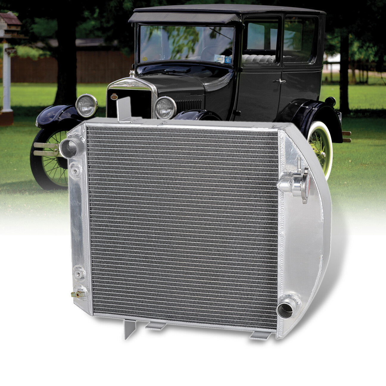 Ford Model T 1924-1927 Manual Transmission Aluminum Radiator - Parts Agent