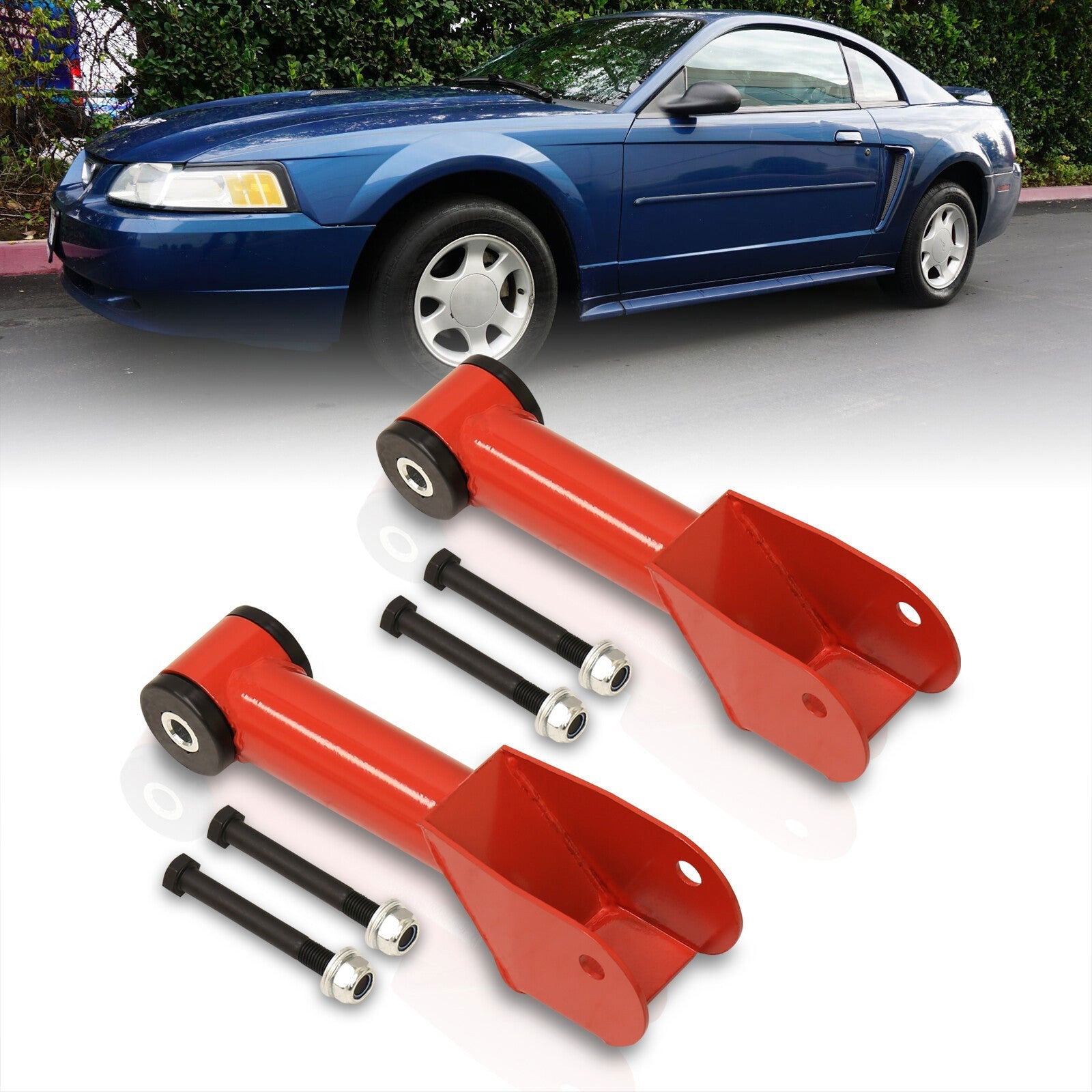 Ford Mustang 1979-2004 Rear Upper Control Arms Red (Excluding 1999-2004 Cobra) - Parts Agent