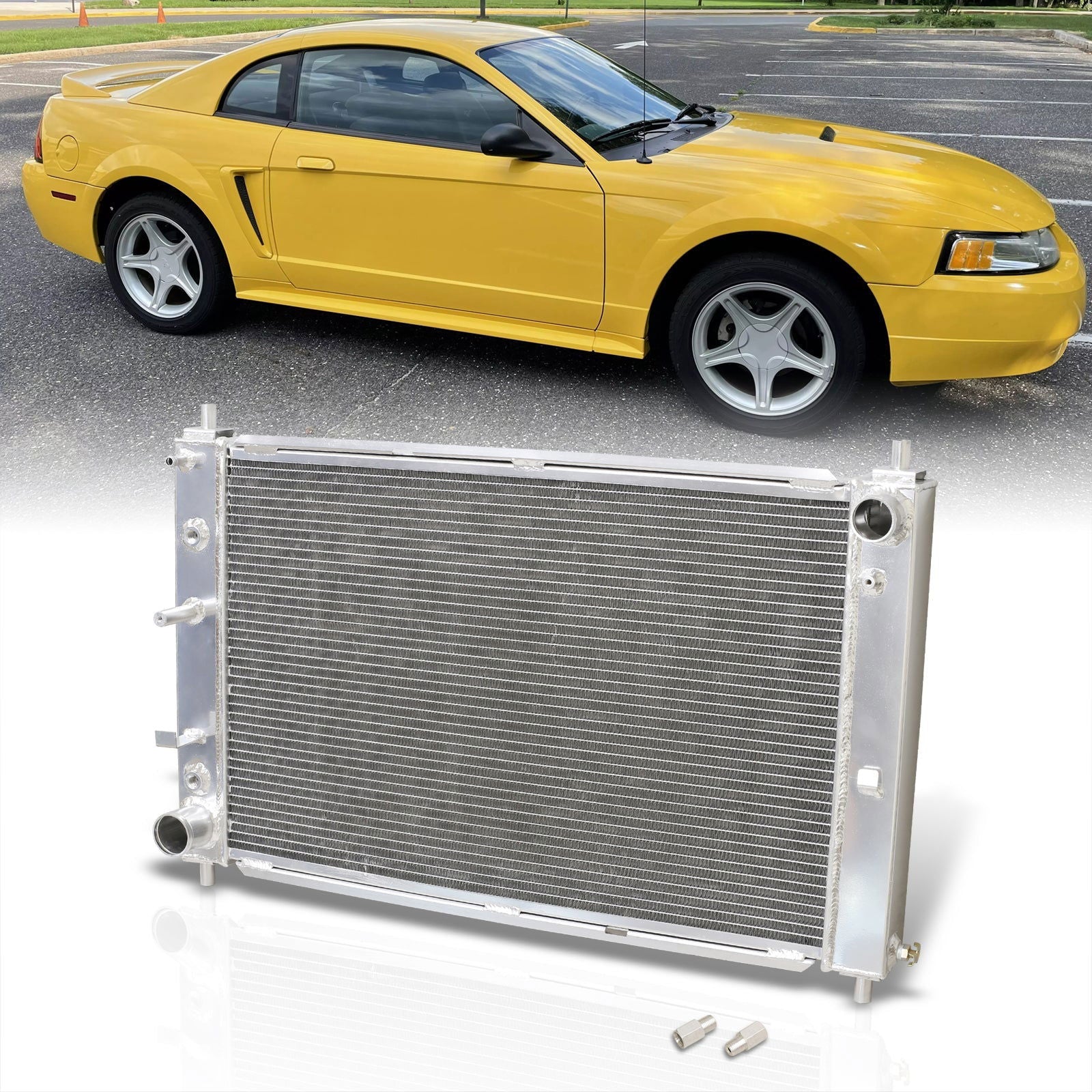 Ford Mustang 1997-2004 Automatic Transmission Aluminum Radiator - Parts Agent