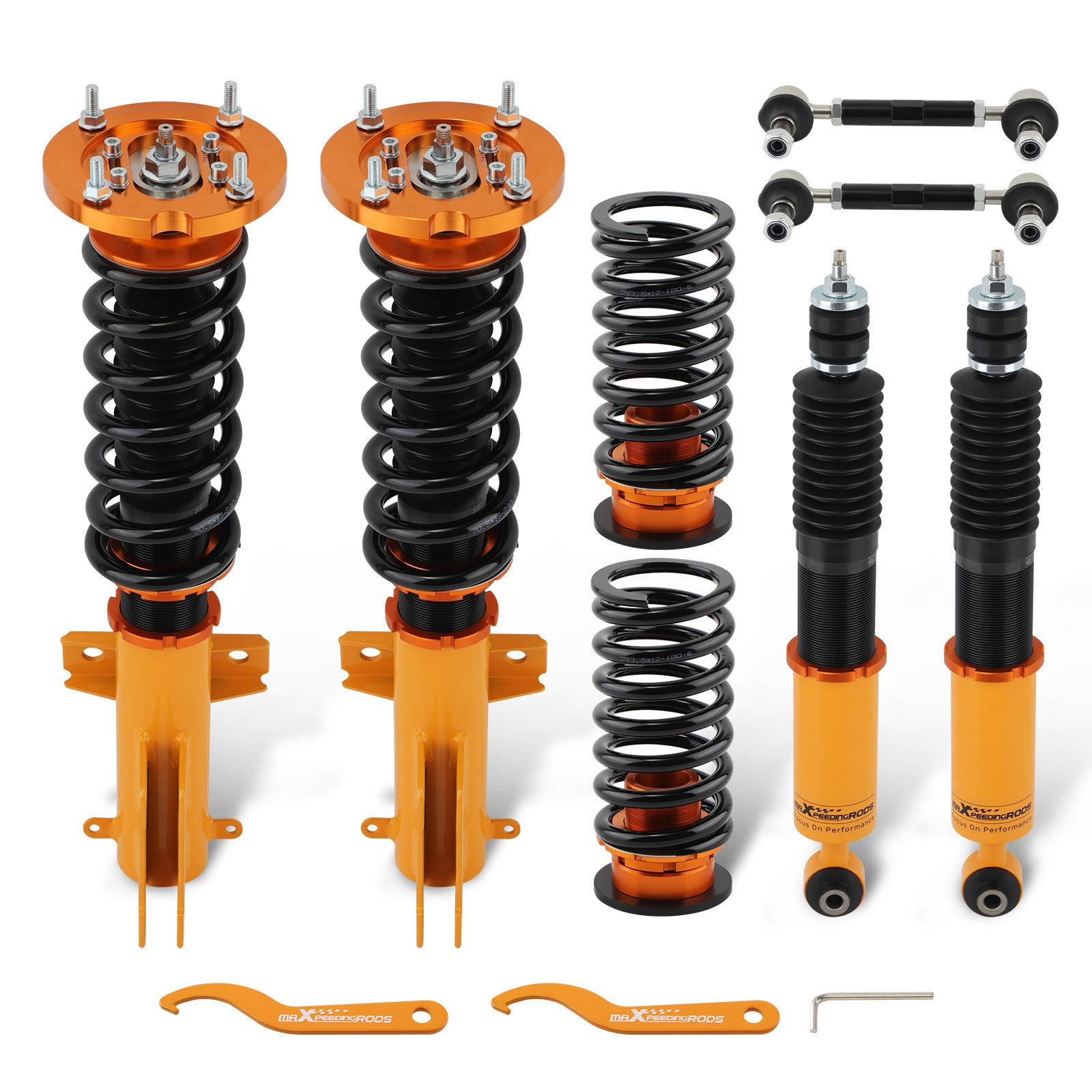 Ford Mustang 2005-14 Racing Coilovers Kits Adjustable Height and Dampers lowering kit - Parts Agent