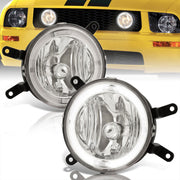 Ford Mustang 2005-2009 Front Halo Fog Lights Clear Len (Includes Switch & Wiring Harness) - Parts Agent